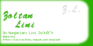 zoltan lini business card